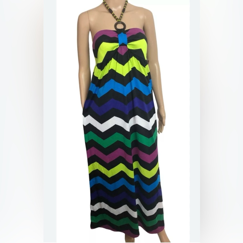 NWOT NO BOUNDARIES O-RING HALTER DRESS …. 423